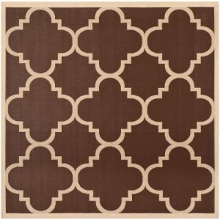 Safavieh Courtyard Dark Brown 7.8 ft. x 7.8 ft. Square Area Rug CY6243 204 8SQ