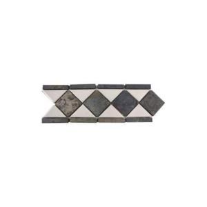Daltile Fashion Accents Almond/Indian Multicolor 4 in. x 12 in. Ceramic Decorative Border Wall Tile T135412LSTCC1P2