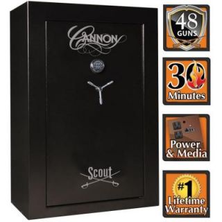 Cannon Scout Series 48 Gun 59 in. H x 40 in. W x 25 in. D Hammertone Black Electronic Lock Fire Safe with Chrome Finish S33 H1TEC 13