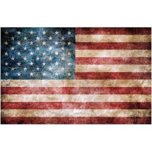 RoomMates 5 in. x 11.5 in. Vintage American Flag Peel and Stick Giant Wall Decals RMK2400SLM