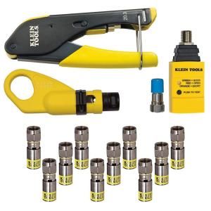 Klein Tools Coax Installation and Testing Kit with Connectors VDV002 818