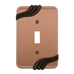 Amerelle Grayson 2 Toggle Wall Plate   Copper and Bronze 88TACVB