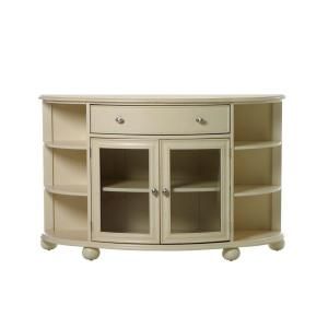 Home Decorators Collection Sheffield Demilune Antique White Buffet with Door 0820000460