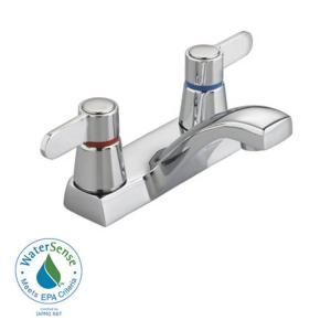 American Standard Heritage 2 Handle Low Arc Bathroom Faucet in Polished Chrome Less Drain 5400.142H.002