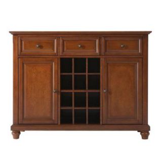 Crosley Cambridge Cherry Buffet Server and Sideboard Cabinet with Wine Storage KF42001DCH