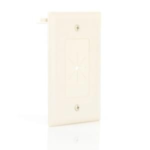 CE TECH 2.75 in. W x 4.5 in. H x 1.228 in. D Flexible Opening Cable Wall Plate   Almond 5028 LA