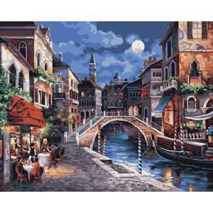 Plaid Paint by Number 16 in. x 20 in. 24 Color Kit Venice at Night Paint by Number 21739