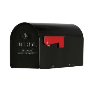 Gibraltar Mailboxes Tuff Body Post Mount Mailbox in Black TB1B0000