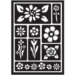 FolkArt Floral Peel and Stick Painting Stencils 30459