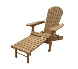 Foldable Adirondack Chair With Pull Out Ottoman