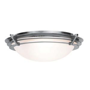 Illumine 1 Light Brushed Steel Flush Mount with Frosted Glass CLI CE 0093 7 41