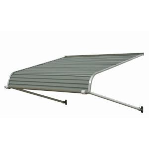 NuImage Awnings 6 ft. 2500 Series Aluminum Door Canopy (18 in. H x 48 in. D) in Greystone 25X8X7245XX05X