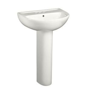 American Standard Evolution Pedestal Combo Bathroom Sink with 4 in. Centers in White 0468.400.020