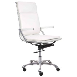 Zuo Lider Plus High Back Office Chair, White