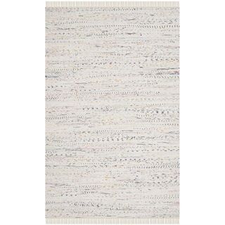 Safavieh Hand woven Rag Rug White Cotton Rug (5 X 8)