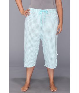 Karen Neuburger Plus Size Pool Party knCool Crop Pant Womens Pajama (Blue)