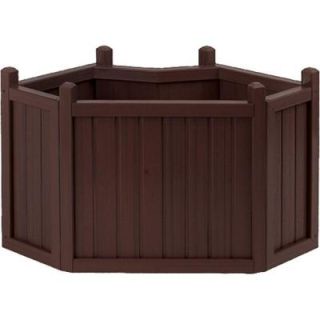 Cal Designs 34 in. All Weather Composite Corner Planter Smoke WOOD850 CSS H WOOD PLANTER BOX