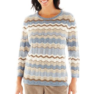 Alfred Dunner Ice Queen Zigzag Sweater, Womens