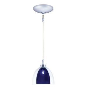 Low Voltage Quick Adapt 5.125 in. x 103.375 in. Blue Pendant and Chrome Canopy Kit KIT QAP215 BU/CH B