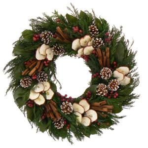 The Christmas Tree Company Apple Cinnamon Cheer 22 in. Dried Floral Wreath HA9225030CTC