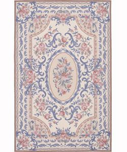 Nourison Hand hooked Beige Country Heritage Rug (96 X 136)