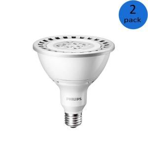 Philips 120W Equivalent Bright White (3000K) PAR38 Dimmable LED Flood Light Bulb (E)* (2 Pack) 432954