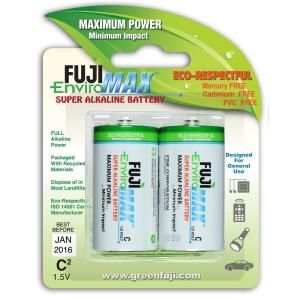 Fuji EnviroMax Super Alkaline C Battery (2 Pack) 4200BP2