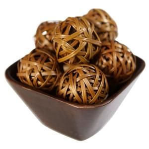 Nearly Natural 2.25 in. H Brown Decorative Balls (Set of 12) 3022