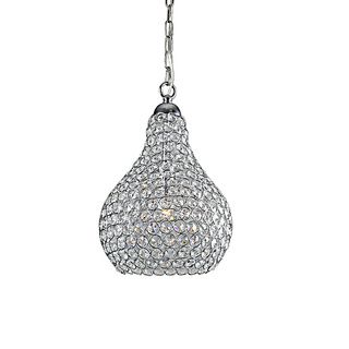 1 light Pear shaped Chrome/ Crystal Contemporary Chandelier