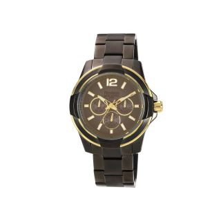 Armitron Mens Gunmetal Gold Tone Chronograph Bracelet Watch