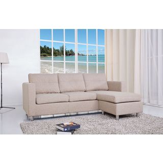 Detroit Camel Convertible Sectional Sofa And Ottoman