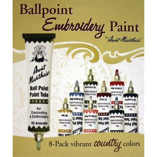 Aunt Marthas Ballpoint Paint Tubes 1 Onuce 8/pkg country Colors