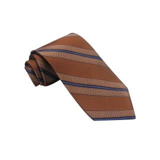 Haggar Textured Stripe Tie, Orange, Mens