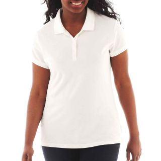 ARIZONA Short Sleeve Polo Shirt   Plus, White