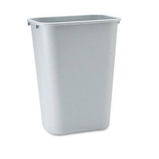 Rubbermaid Grey Soft Molded Plastic Wastebasket