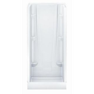 Aquatic A2 36 in. x 36 in. x 76 in. Shower Stall in White 3636CS AW
