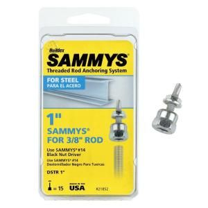 Buildex 1 in. Sammys Steel Screw for 3/8 in. Rod (15 Pack) 21852