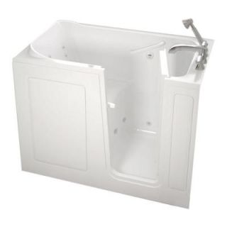 American Standard 4 ft. Right Hand Drain Walk In Whirlpool Tub with Quick Drain in White 2848.104.WRW