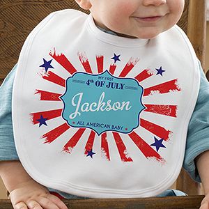 My First 4th Of July Personalized Bib