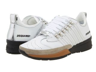DSQUARED2 251 Low Top Trainer Mens Lace up casual Shoes (Silver)