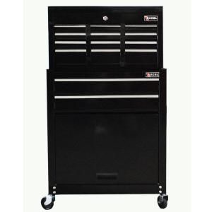 Excel 24 in. Tool Chest and Roller Cabinet Combination, Black, 24.3 in. W x 13 in. D x 42.6 in. H, Each TB220X AB Black