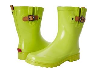 Chooka Top Solid Mid Gloss Womens Rain Boots (Green)