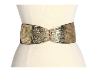 Lodis Accessories Crystal Cove Deco Buckle Elastic Womens Belts (Bronze)