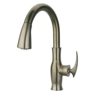 La Toscana Firenze Single Handle Pull Down Sprayer Kitchen Faucet in Brushed Nickel FIPW591LFEX