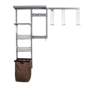 Triton Products Storability Modular Wall Storage System with Shed Wall Storage Center with Long Handle Tool Keepers, Silver/Grey 1660