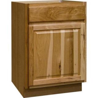 Hampton Bay 24x34.5x24 in. Base Cabinet with Ball Bearing Drawer Glides in Natural Hickory KB24 NHK
