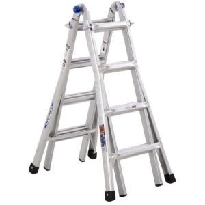 Werner 17 ft. Aluminum Telescoping Multi Position Ladder with 300 lb. Load Capacity Type IA Duty Rating MT 17