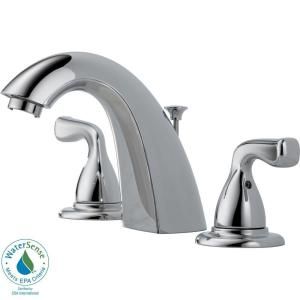Delta Foundations 8 in. Widespread 2 Handle Mid Arc Bathroom Faucet in Chrome B3511LF PPU