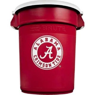 Rubbermaid Commercial Products NCAA Brute 32 gal. University of Alabama Trash Container with Lid 1853631