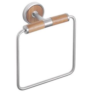 interDesign Formbu Towel Ring in Natural Bamboo and Brushed Stainless Steel DISCONTINUED 72322